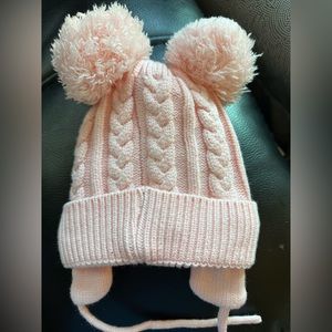 Baby Girls Infant Winter Hat with Earflaps Pink